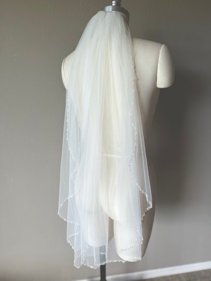 Classic Beaded Edge Veil