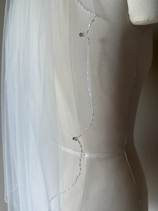Swarovski Beaded Scalloped Veil