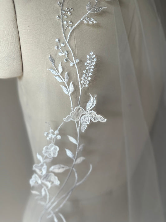 Climbing Floral Cathedral Veil