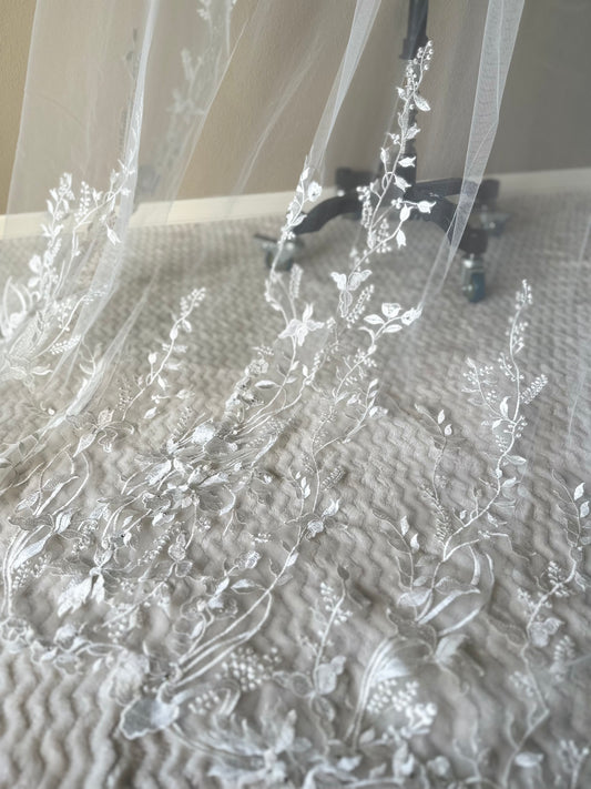 Climbing Floral Cathedral Veil