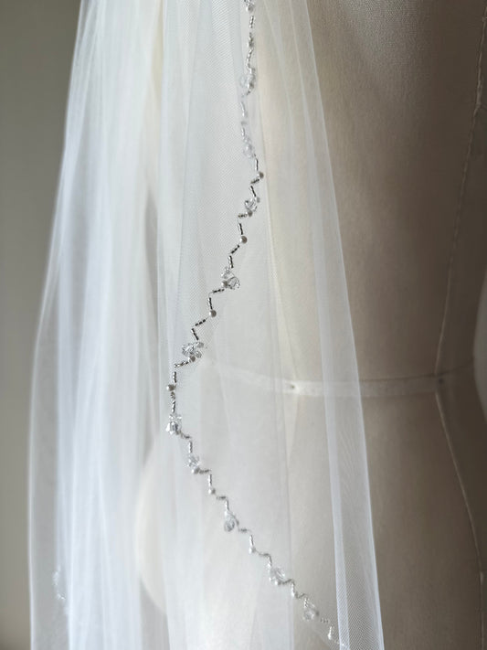 Classic Beaded Edge Veil
