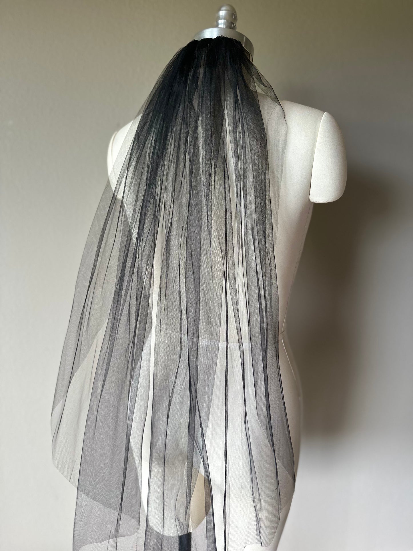 Black Tulle Veil