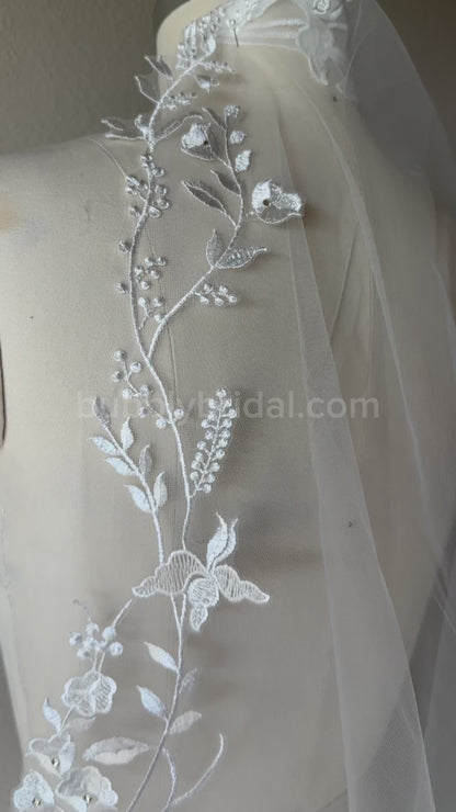 Climbing Floral Cathedral Veil