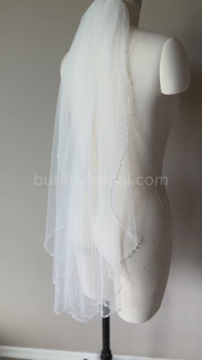 Classic Beaded Edge Veil