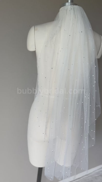 Stardust Rhinestone Veil