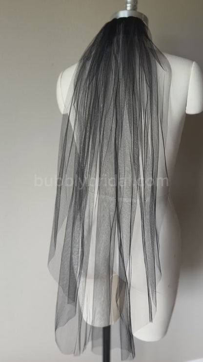 Black Tulle Veil
